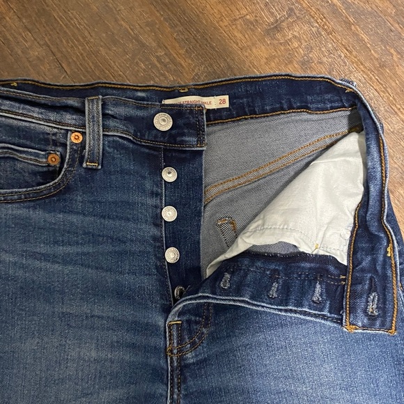 LEVI’S HIGH RIBCAGE STRAIGHT BUTTON FLY HIGH WAISTED JEANS ICONIC 5POCKET STYLE - Picture 11 of 15